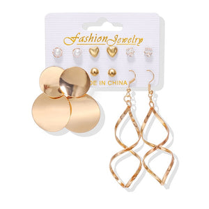 Earrings Set Acrylic Pearl